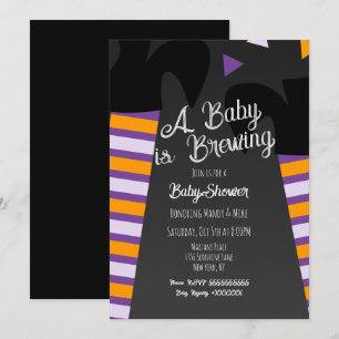 Invitation Fête de douche de bébé Pieds de Sorcière Brasseuse