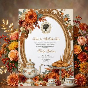 Invitation Fête de douche de mariée automnale : C'est le mome
