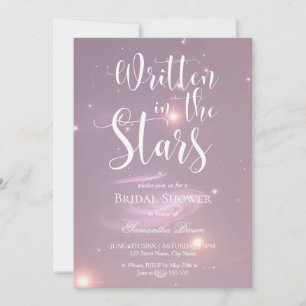 Invitation Fête de douche de mariée Écrit dans les Étoiles