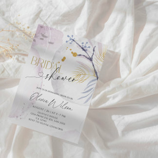 Invitation Fête de douche de mariée Elégant Pays des Merveill