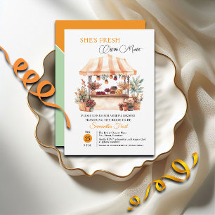 Invitation Fête de douche de mariée 'Off the Market' Florale 