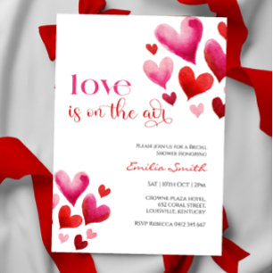 Invitation Fête de douche de mariée Saint-Valentin romantique