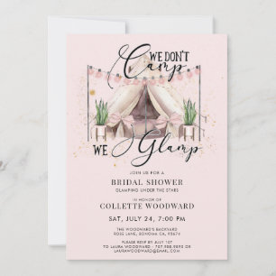 Invitation Fête de Fête des mariées sous les étoiles rose