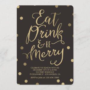 Invitation Fête de fêtes en couleur modifiable Merriment