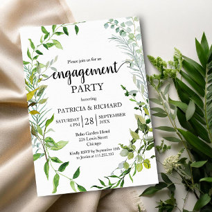 Invitation Fête de fiançailles dans la verdure