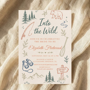 Invitation Fête de fiançailles dans les bois du Parc National