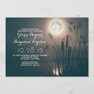 Invitation fête de fiançailles de la nuit de la lune