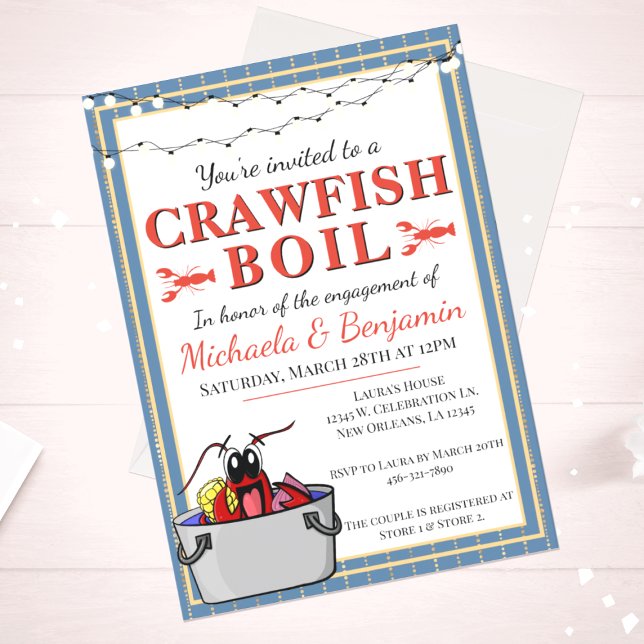 Invitation Fête de fiançailles et shower pour couples avec un (Créateur téléchargé)