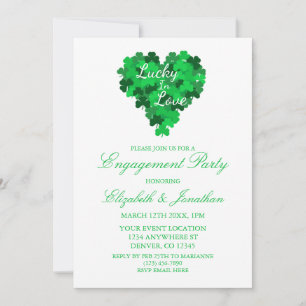 Invitation Fête de fiançailles Lucky In Love