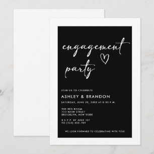 Invitation Fête de Fiançailles Moderne