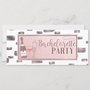 Invitation Fête de Fiançailles Moderne et Glamour avec des Bo