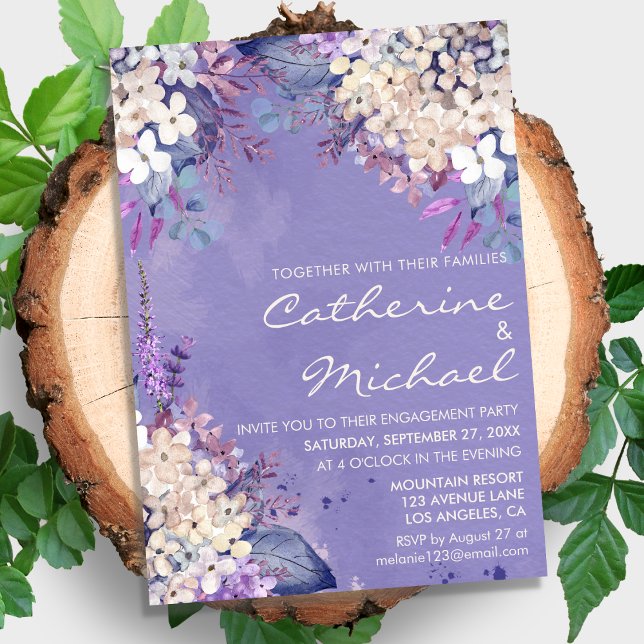 Invitation Fête de fiançailles romantique de printemps au par (Créateur téléchargé)