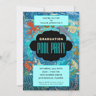 Invitation Fête de fin d'année de la vie marine Océanique Pis
