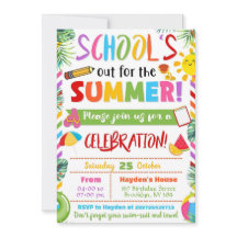 Fête de fin d'année scolaire modifiable Fête de dé