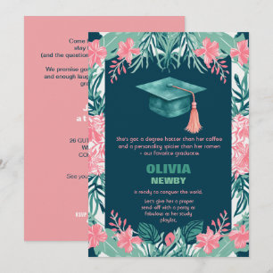 Invitation 🎓Fête de fin d'études à l'aquarelle lumineuse