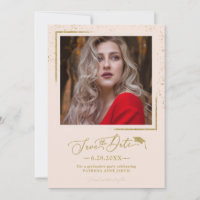 Fête de fin d'études Chic Script Épargne La Date P