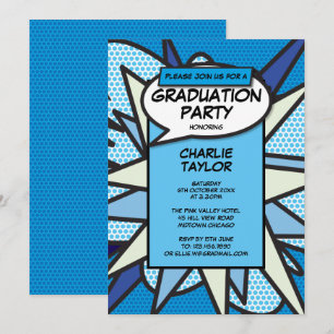 Invitation Fête de fin d'études de la promotion 2022 Comic Fu