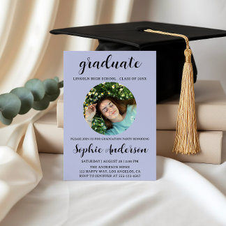 Invitation Fête de fin d'études de scénario sophistiqué avec