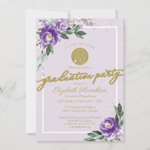 Invitation Fête de fin d'études d'école d'infirmières au stét