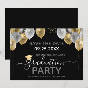 Invitation Fête de fin d'études Enregistrer la date Invitatio