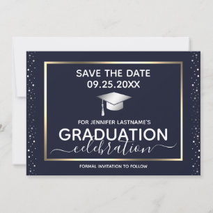 Invitation Fête de fin d'études Enregistrer la date Invitatio