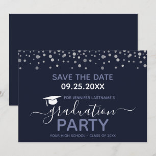 Invitation Fête de fin d'études Enregistrer la date Invitatio