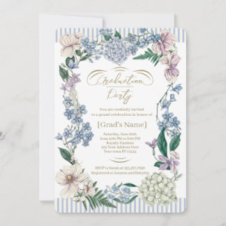 Invitation Fête de fin d'études florale