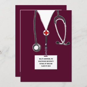 Invitation Fête de fin d'études Médicales
