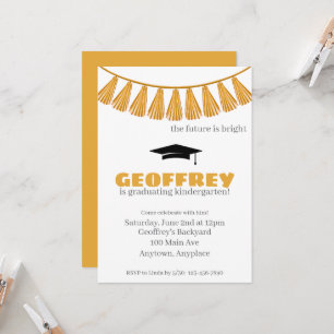 Invitation Fête de fin d'études pour enfants Coloré Maternell