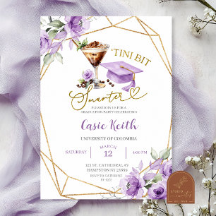 Invitation Fête de fin d'études Purple Tini un peu plus intel