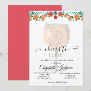 Invitation Fête de Fleurs Mexicaines Margarita pour une Marié