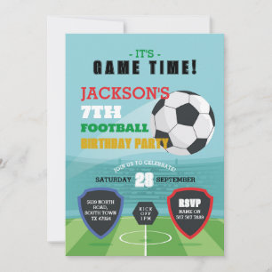 Invitation Fête de football Inviter Anniversaire Boys Invitat