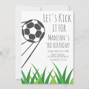 Invitation Fête de football moderne Anniversaire Balle de spo