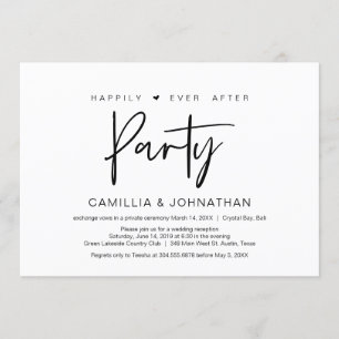 Invitation Fête de fuite amoureuse heureuse pour toujours, Dé