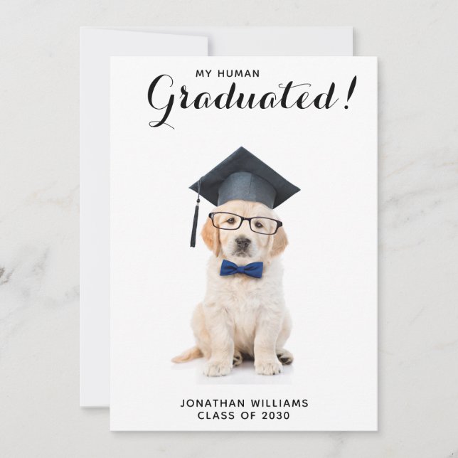 Invitation Fête de graduation de Chien de Chien de Chien De C (Devant)