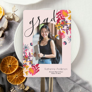 Invitation Fête de graduation de la photo florale Arch rose m