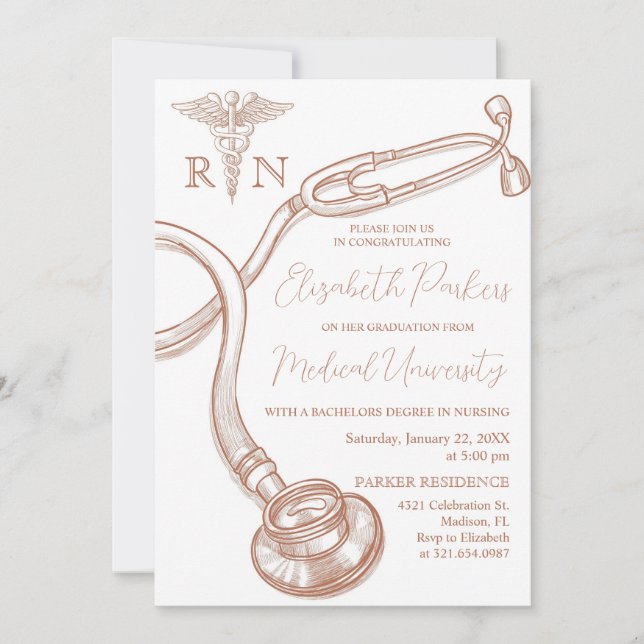 Invitation Fête de graduation de l'école de soins infirmiers  (Devant)
