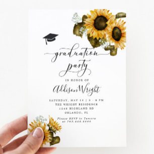 Invitation Fête de graduation des tournesols
