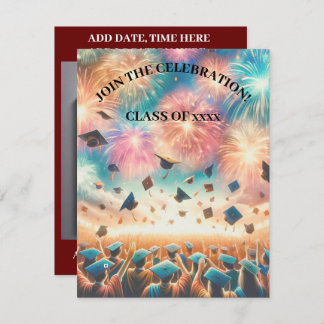 Invitation Fête de graduation moderne élégante
