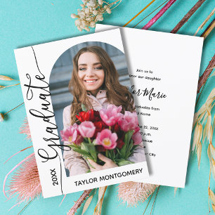 Invitation Fête de graduation photo Arché moderne