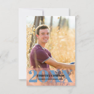 Invitation Fête de graduation simple et minimaliste