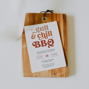 Invitation Fête de grillades d'été en plein air
