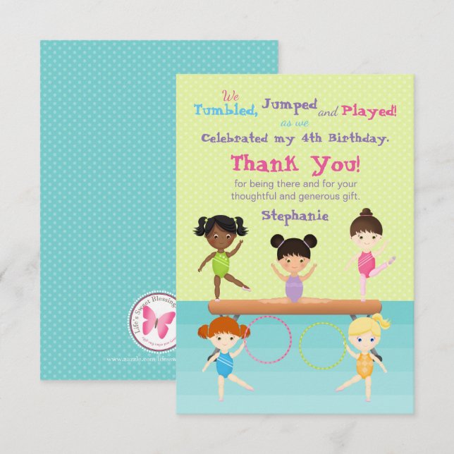 Invitation Fête de Gymnastique (Devant / Derrière)