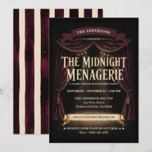Fête de Halloween au cirque sombre vintage