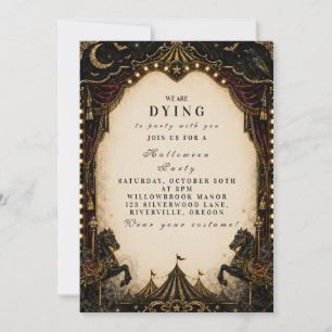 Invitation Fête de Halloween Carnaval Luxueuse