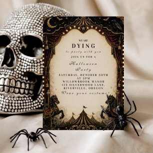 Invitation Fête de Halloween Carnaval Luxueuse