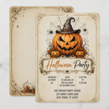 🎃🕸️ Fête de Halloween Citrouille Vintage 👻✨