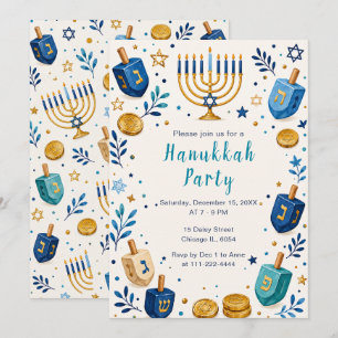 Invitation Fête de Hanouka, Festival des Lumières