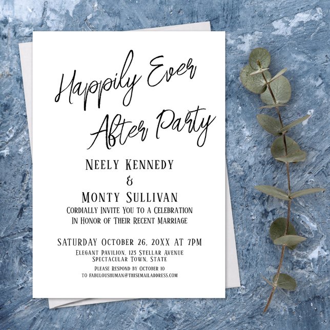 Invitation Fête de "Happily Ever After" : un événement simple (Créateur téléchargé)