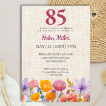 Fête de jardin floral pour le 85e anniversaire 85 